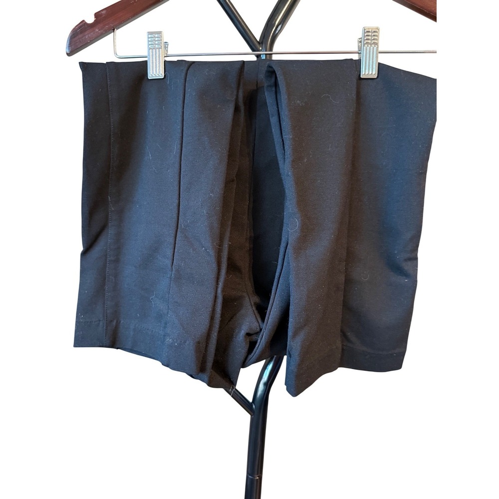 Pull On Black Pintuck Ponte Slim Pants Size S | Dark Academic |City Chic |Modern - Picture 8 of 9